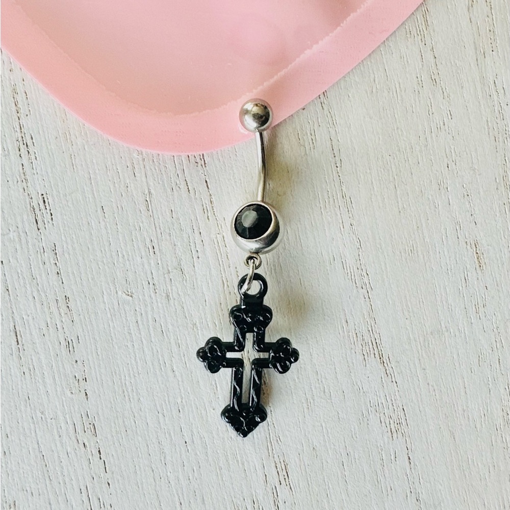 Belly Ring Barbell Cross Body Jewelry New